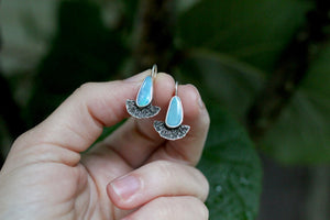 Forest Floor Drop Earrings - Australian Opal