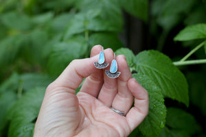 Forest Floor Drop Earrings - Australian Opal