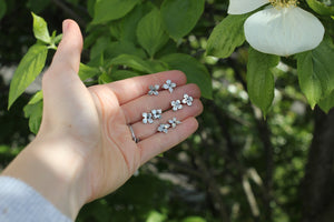 Dogwood & Trillium Studs (Made to Order)